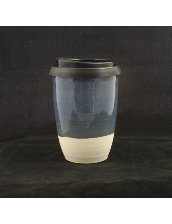 Soft Gray Blue Large Travel Cup